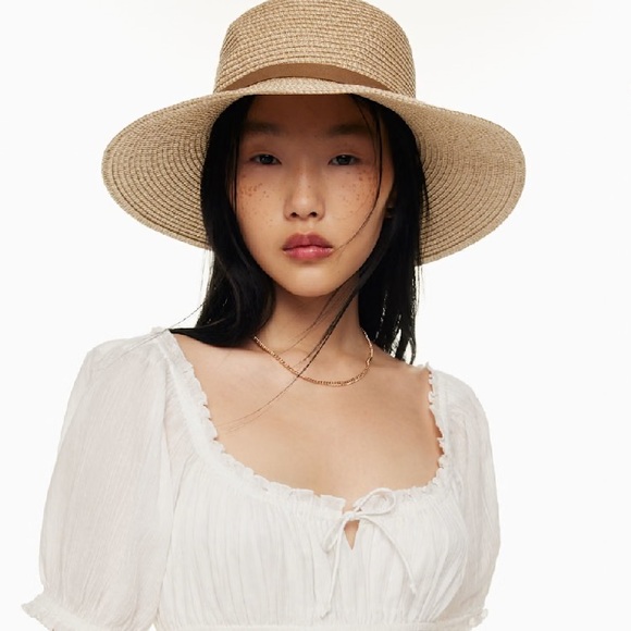 Sunday Best Accessories - Sunday Best Black Eau Claire Woven Summer Hat Bohemian Resortwear Vacation S/M